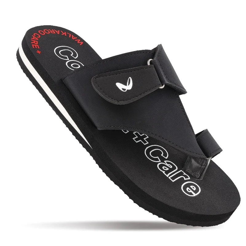 sandals for women with elegant straps for a chic look-Men's Care Plus Flip-Flop  - WH3815 Black