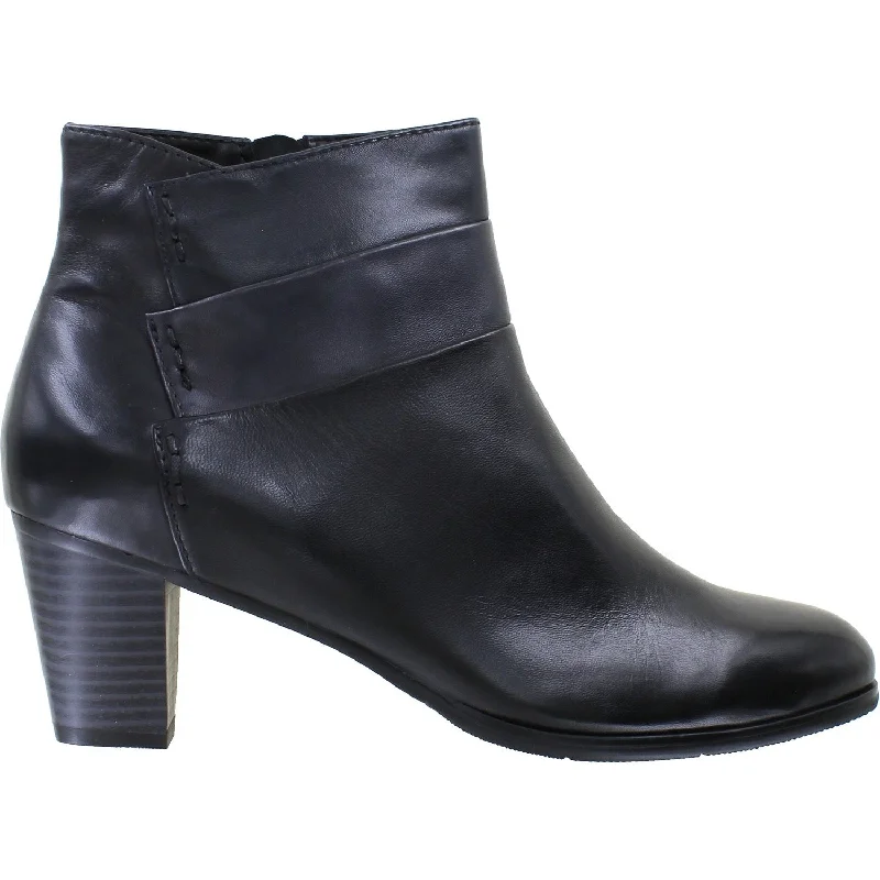 Comfortable Booties for women with sleek and stylish look-Women's Regarde Le Ciel Sonia-133 Black/Muddy/Navy Glove Leather