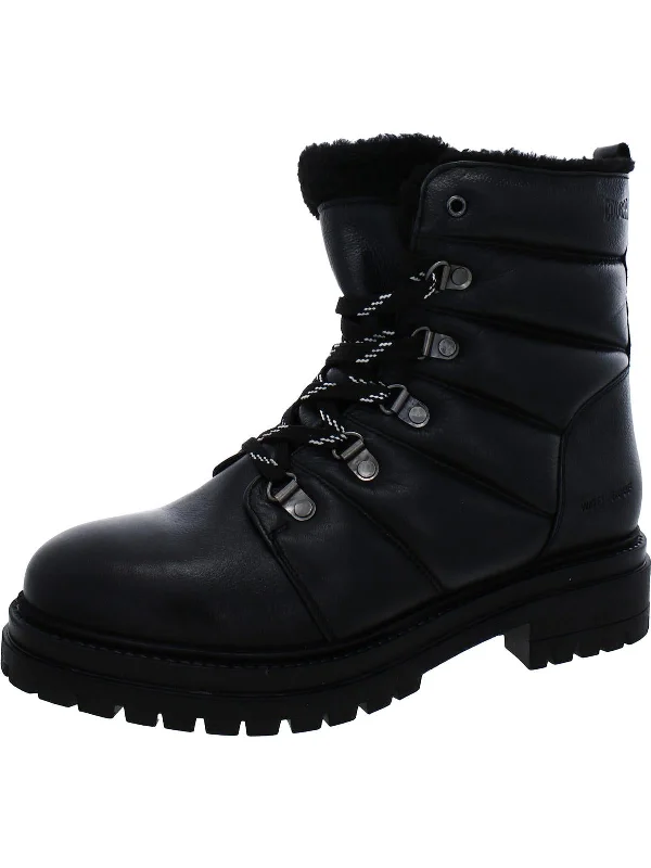 snow boots for walking with snow-specific treadVantage Womens Leather Quilted Winter & Snow Boots