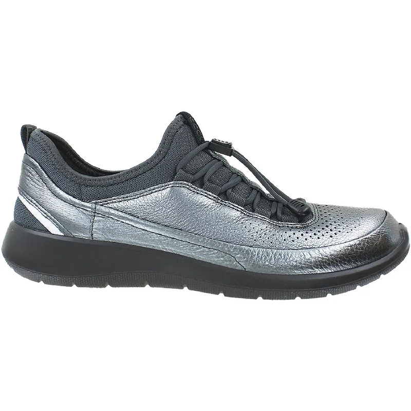 Casual shoes with subtle soles-Women's Ecco Soft 5 Toggle Dark Shadow Leather/Mesh