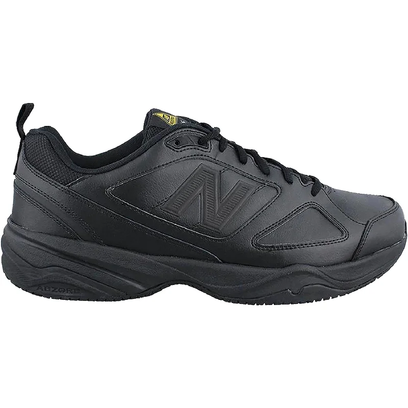 Athletic shoes for cold trails-Men's New Balance MID626K2 Slip Resistant Black Leather