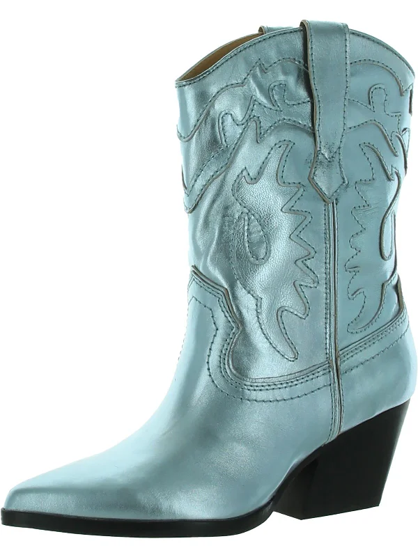 Cowboy boots with soft deerskin liningLanden Womens Metallic Embroidered Cowboy, Western Boots