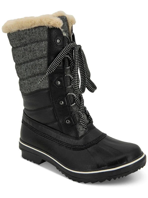 snow boots for women with slip-on featureSiberia  Womens Cold Weather Leather Winter & Snow Boots