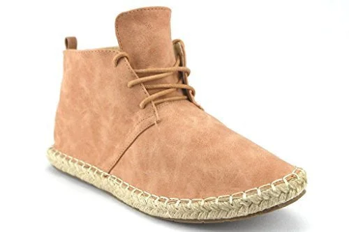 Ankle boots with lynx embroidery-Women's Glory-4 Ankle High Espadrille Desert Boots