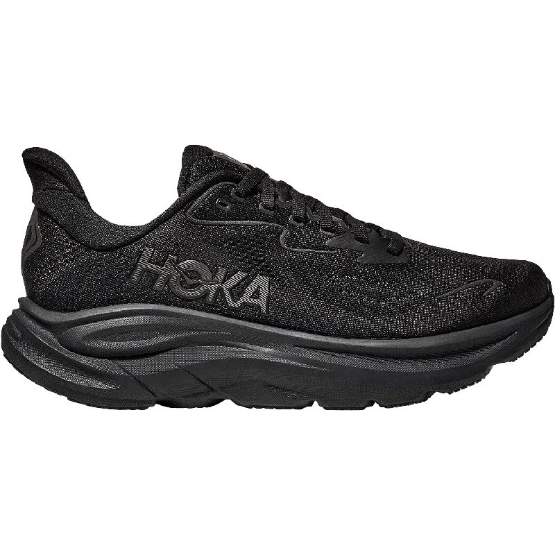 Athletic shoes with slim midsoles-Men's Hoka Clifton 10 Black/Black Mesh