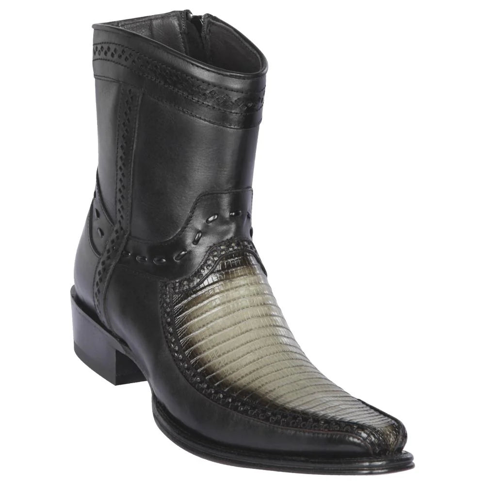 Cowboy boots for western valley tripsLos Altos 76BF0738 Men's Faded Gray Genuine Teju & Dear European Square Toe Cowboy Boots