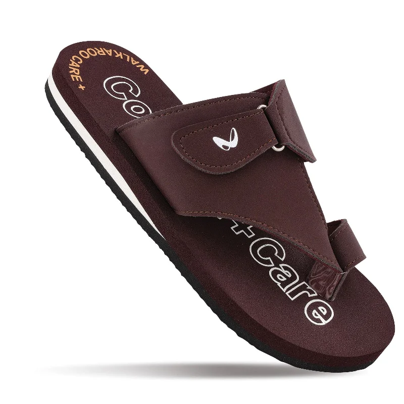 sandals for men with wide strap design for durability-Men's Care Plus Flip-Flop  - WH3815 Brown