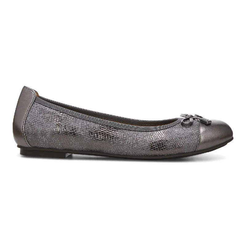 Vionic Minna Ballet Flat (Women's) - Pewter Metallic