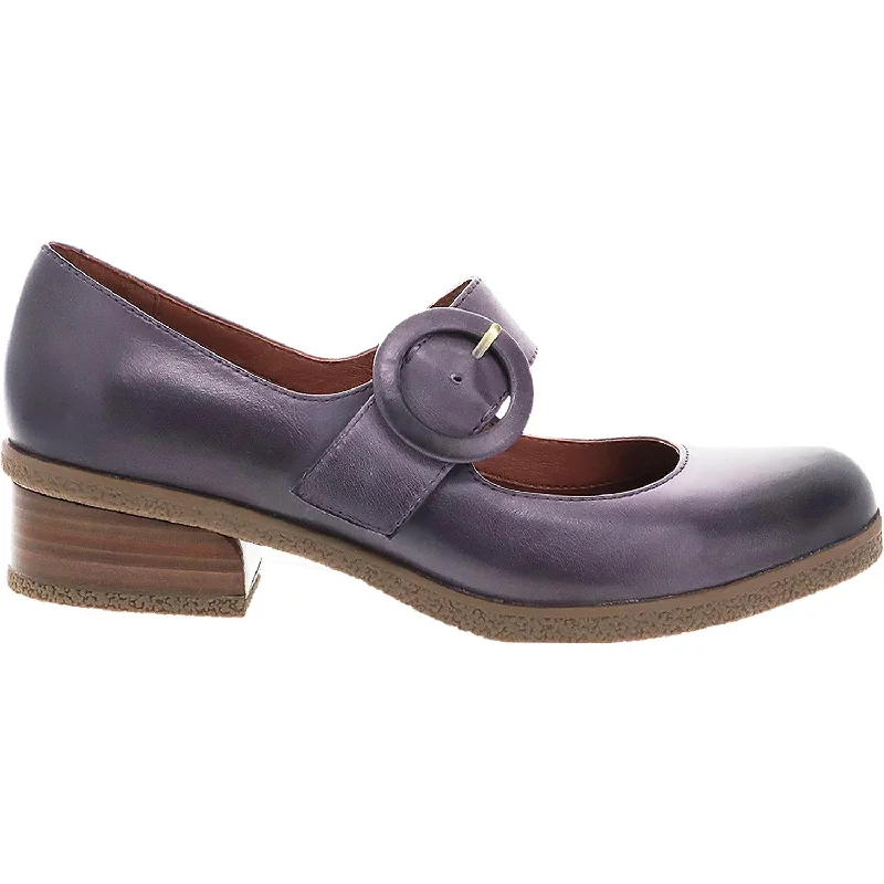 Casual shoes with cushioned treads-Women's Dansko Brandy Waterproof Plum Burnished Leather