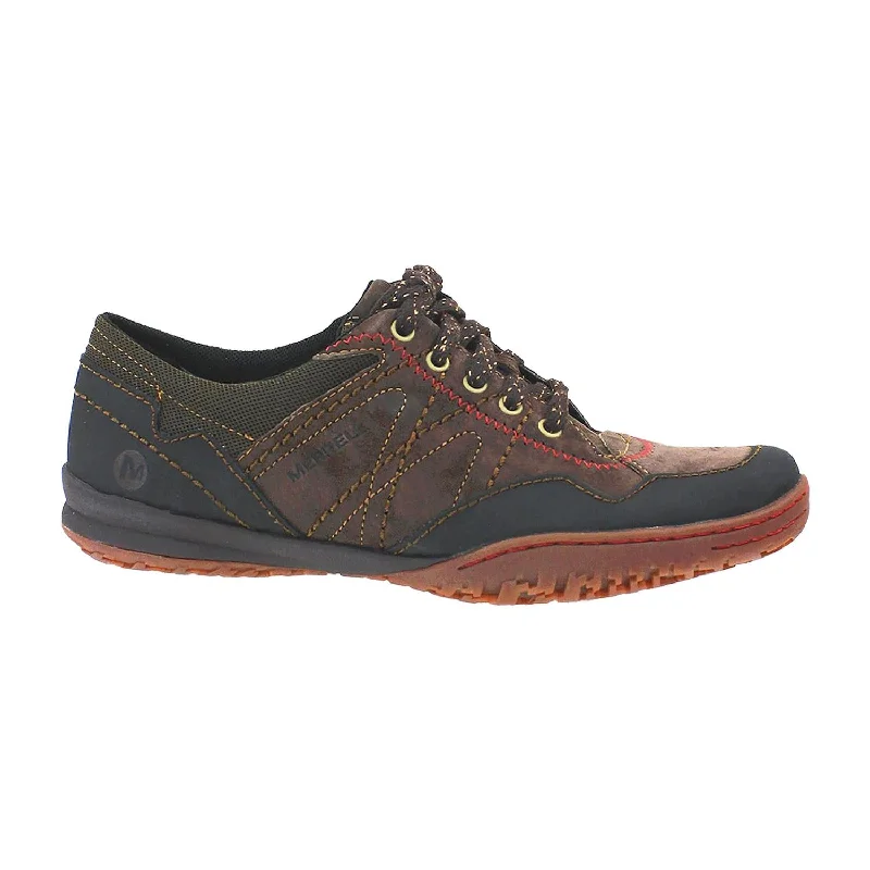 Casual shoes with faded logos-Women's Merrell Albany Lace Espresso Suede/Mesh