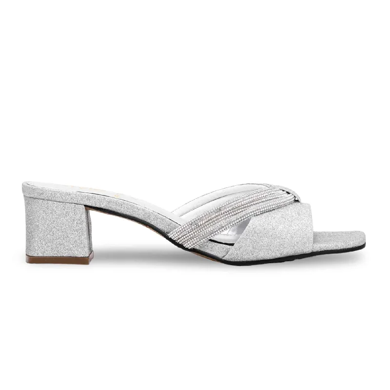 Slippers for post-yoga wearSilver Fancy Slipper FN7782