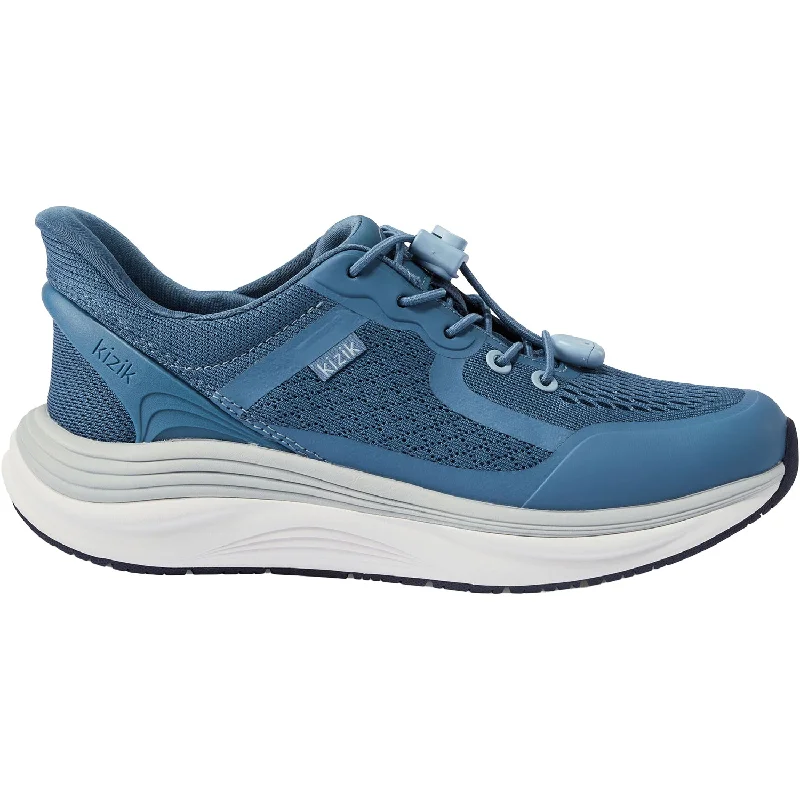 Athletic shoes with high heels-Women's Kizik London Coronet Blue Mesh