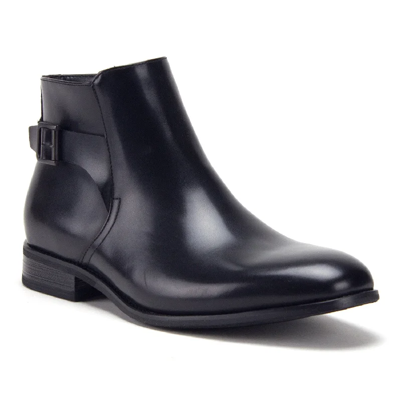 Ankle boots for daily wear-Men's 28932 Sleek Moto Riding Tall, Ankle High Chelsea Dress Boots