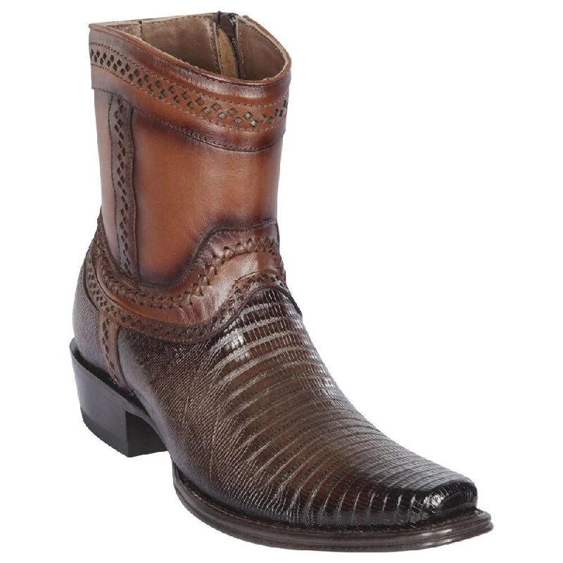 Cowboy boots for western dawn styleLos Altos 76B0716 Men's Faded Brown Genuine Teju European Square Toe Cowboy Boots