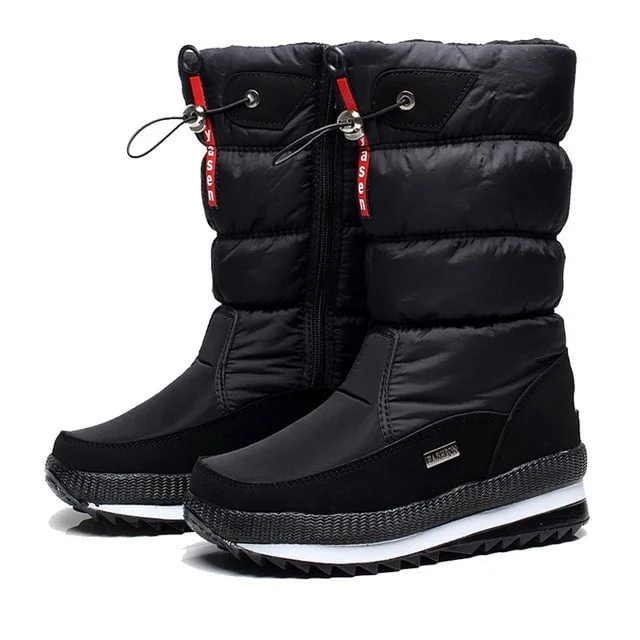 snow boots with soft textile lining for added comfortGRW Orthopedic Women Boot Fur Lined Warm Waterproof NonSlip Fashion Snow Boots