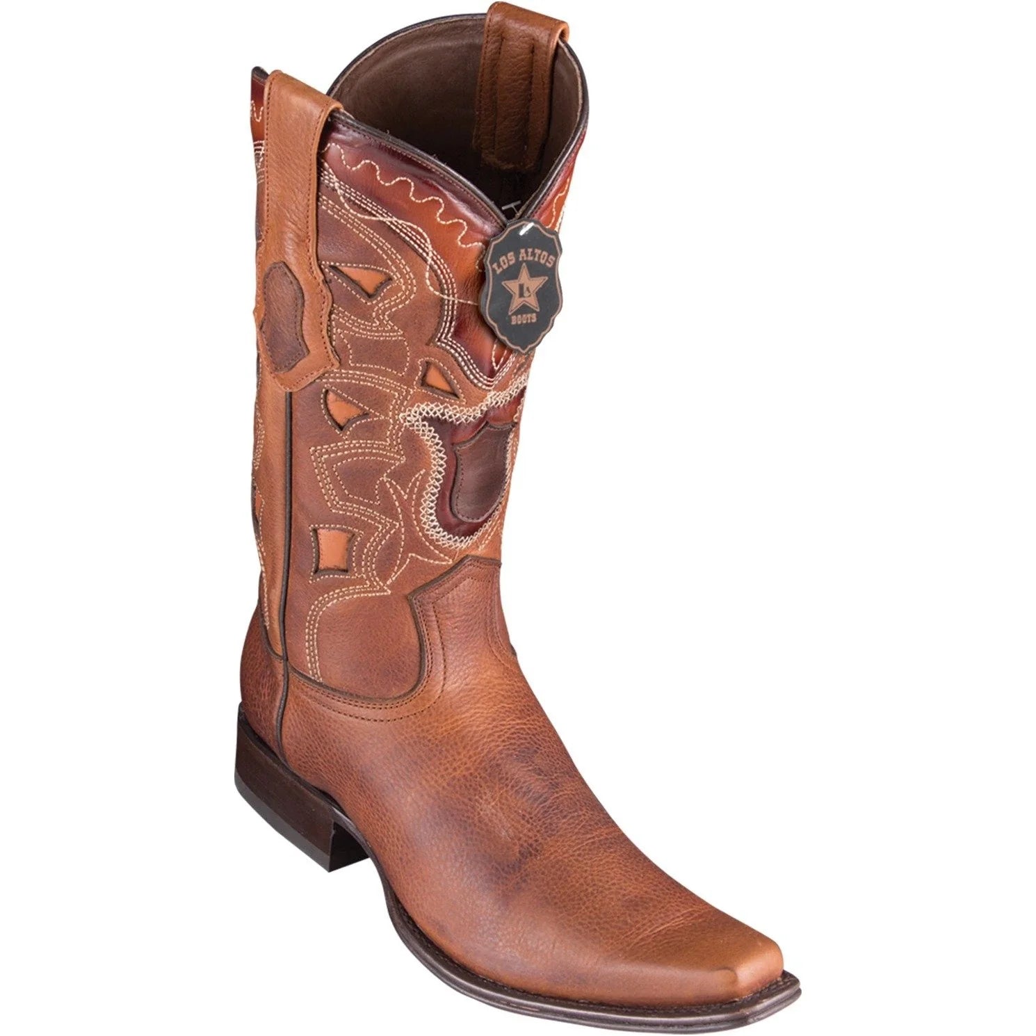 Cowboy boots for rugged sage wearLos Altos 769940 Men's Walnut Genuine European Square Toe Cowboy Boots