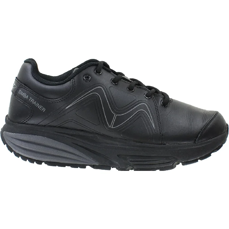 Women's MBT Simba Trainer Black Leather