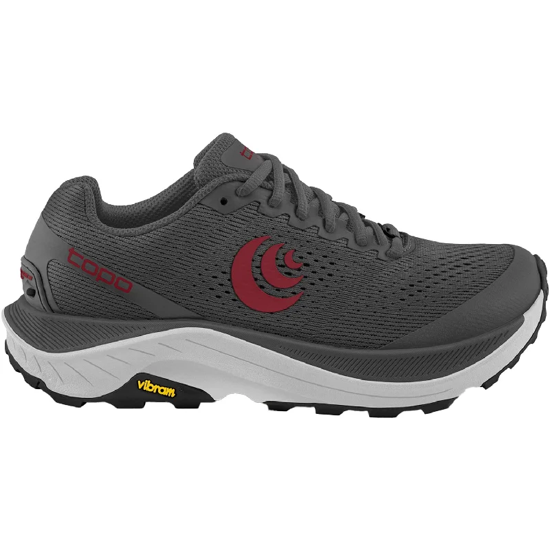 Athletic shoes for cold paths-Men's Topo Ultraventure 3 Grey/Red Mesh