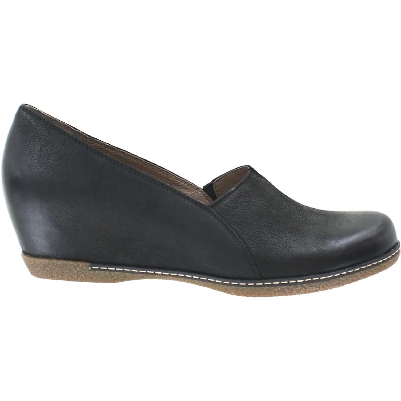 Casual shoes for casual tree climbs-Women's Dansko Liliana Black Burnished Nubuck