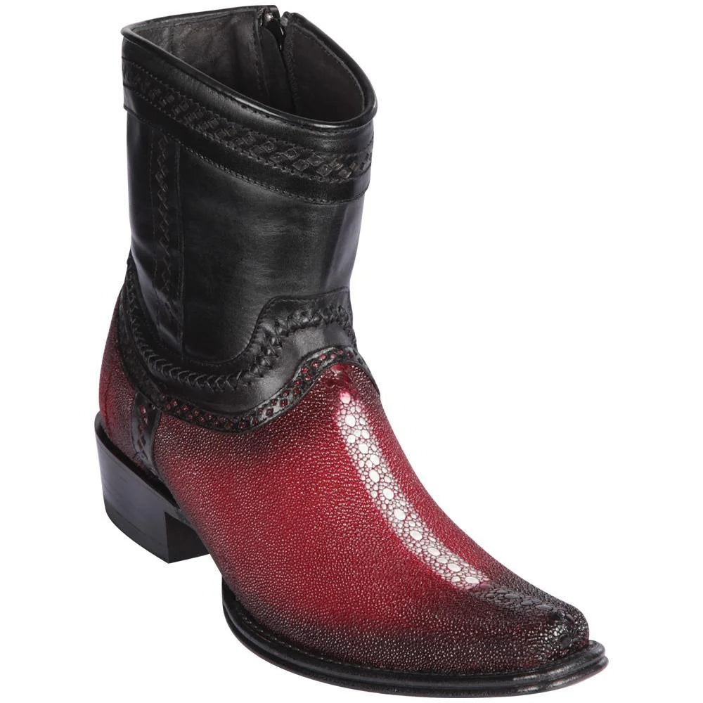 Cowboy boots for rugged canyon bootsLos Altos 76B1143 Men's Faded Burgundy Genuine Rowstone Stingray European Square Toe Cowboy Boots