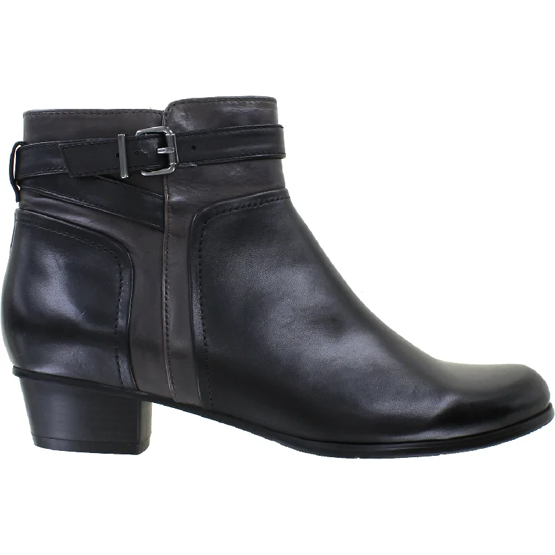 Trendy Booties for women with pointed-toe silhouette-Women's Regarde Le Ciel Stefany-351 Black/Muddy Glove Leather