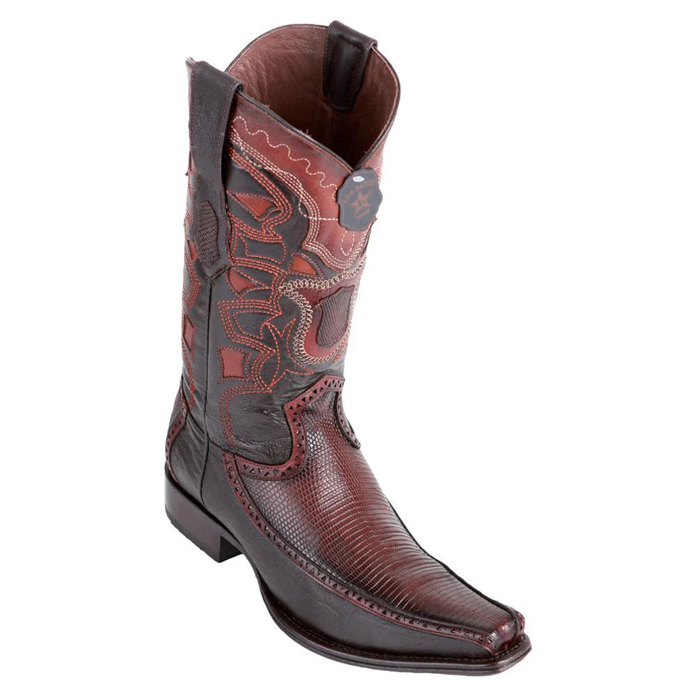 Cowboy boots for western sage tripsLos Altos 76F0616 Men's Brown Genuine Ring Lizard & Deer European Square Toe Cowboy Boots