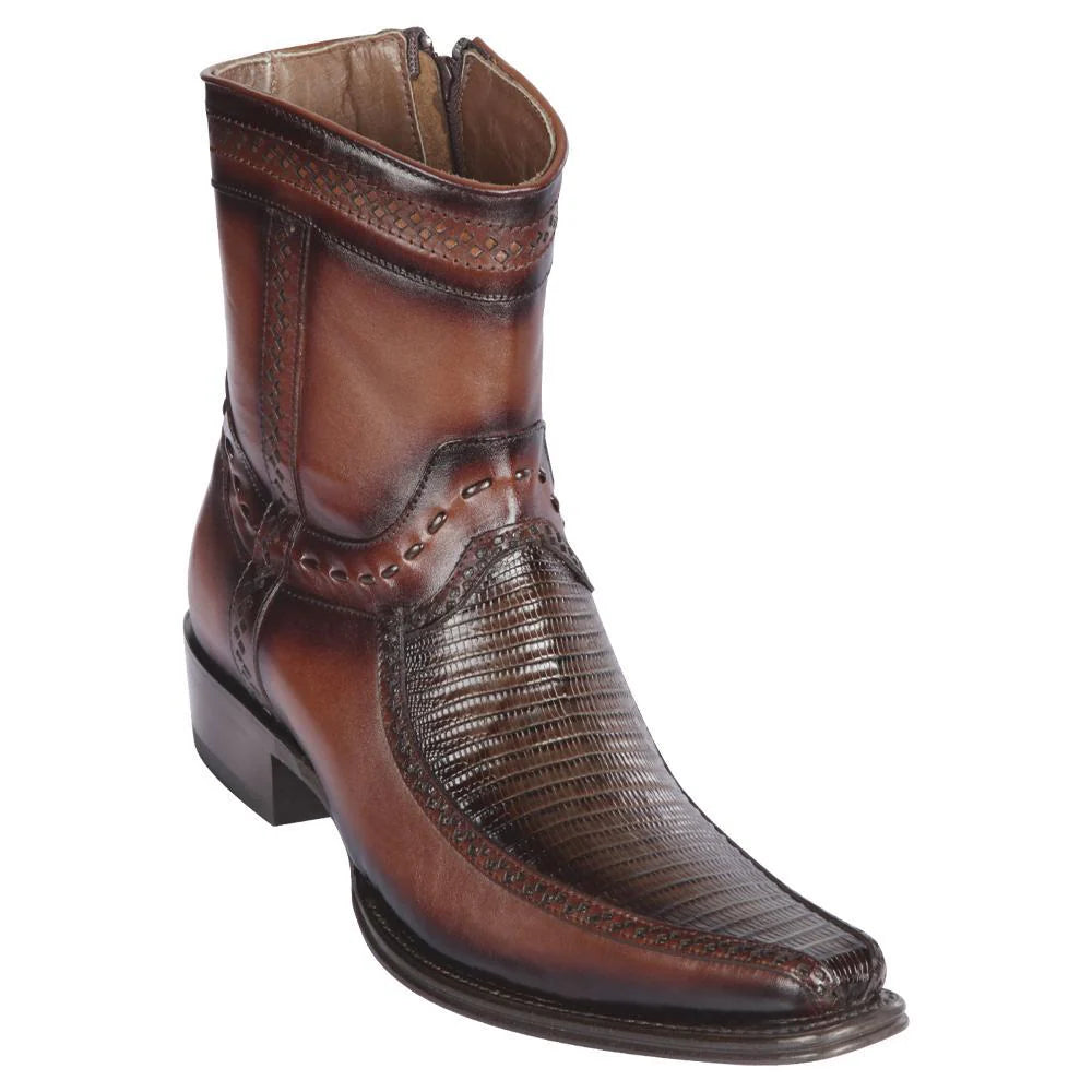 Cowboy boots for cowboy mesa styleLos Altos 76BF0716 Men's Faded Brown Genuine Teju & Dear European Square Toe Cowboy Boots