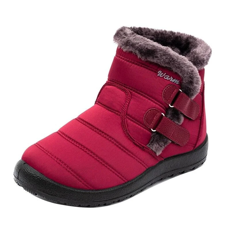 snow boots with waterproof outer and warm inner layerGRW Orthopedic Boots For Women Waterproof Non-Slip Soles Warm Fur Plush Winter Boots