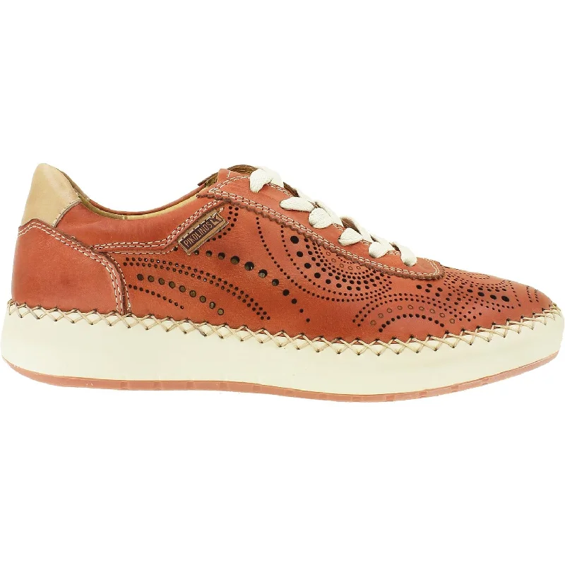 Casual shoes with lightweight stitching-Women's Pikolinos Mesina W6B-6996 Scarlet Leather