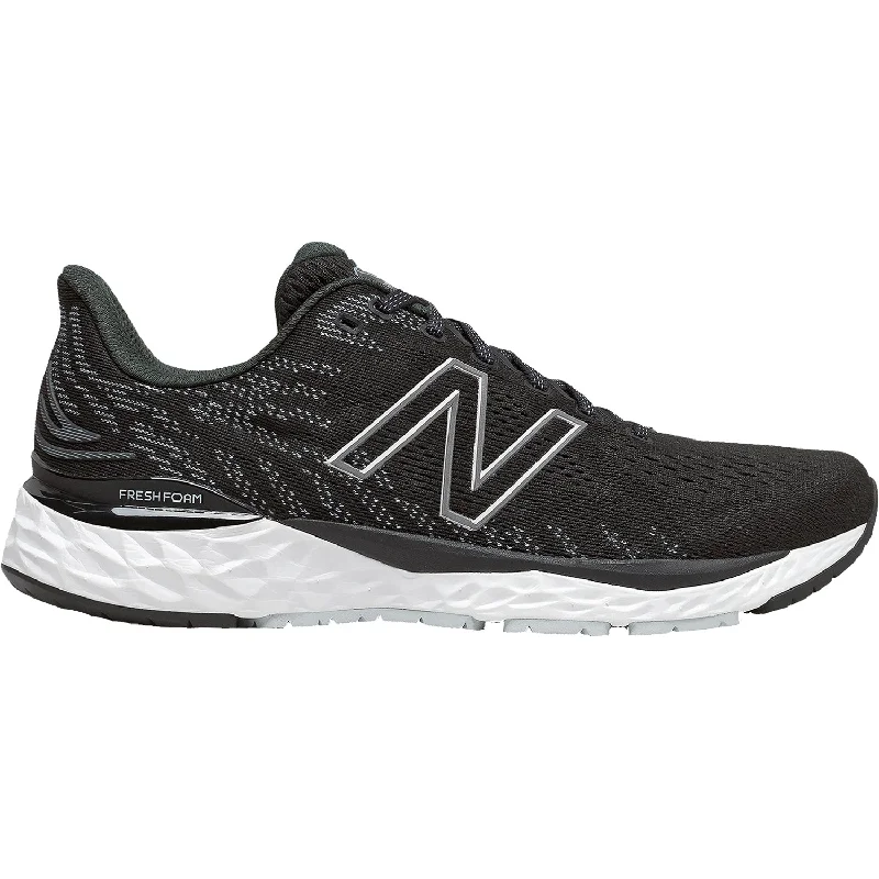 Athletic shoes for warm trails-Men's New Balance Fresh Foam M880L11 Black/Cyclone Mesh