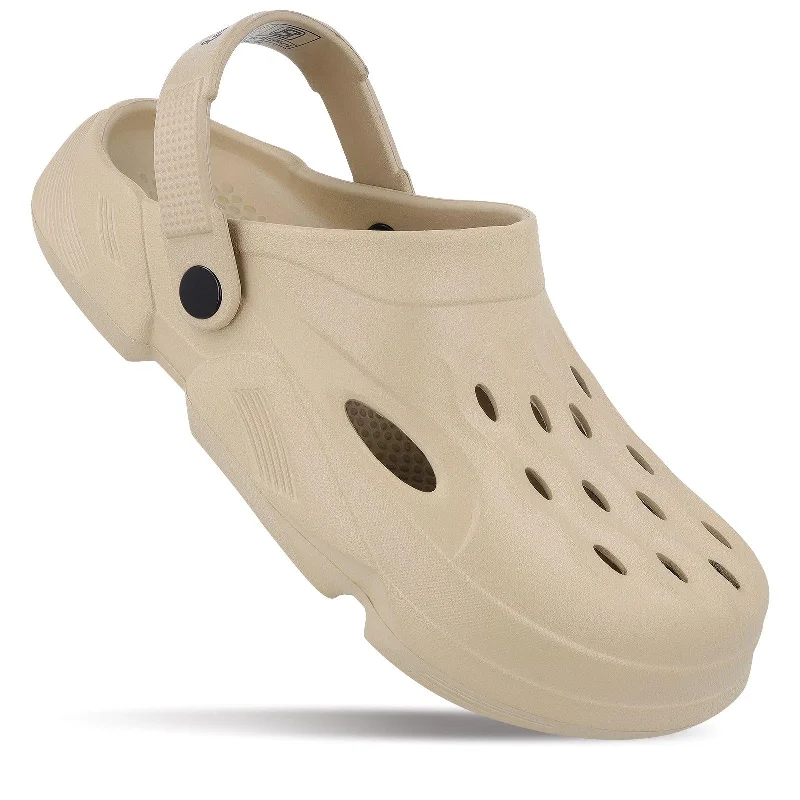 sandals for women with wide straps for a relaxed look-Walkaroo Mens Clogs  - WC8721 Khaki