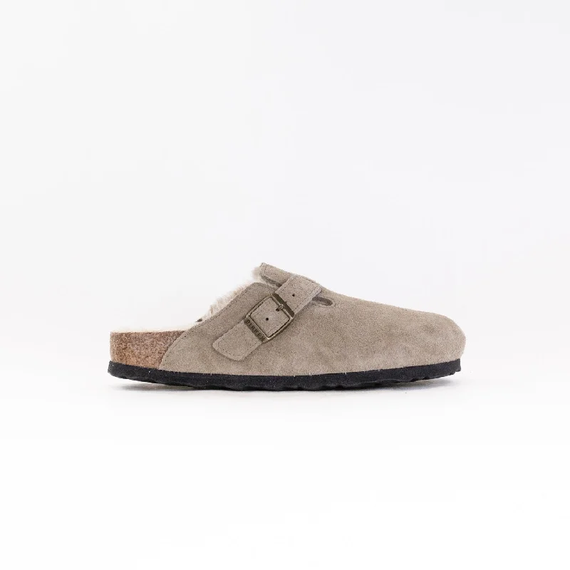 Birkenstock Boston Shearling (Women's) - Taupe Suede