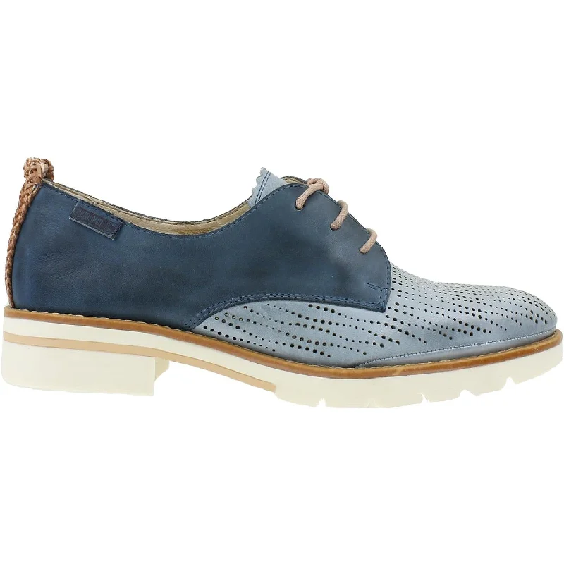 Casual shoes with soft soles-Women's Pikolinos Sitges W7J-4846C1 Denim Leather