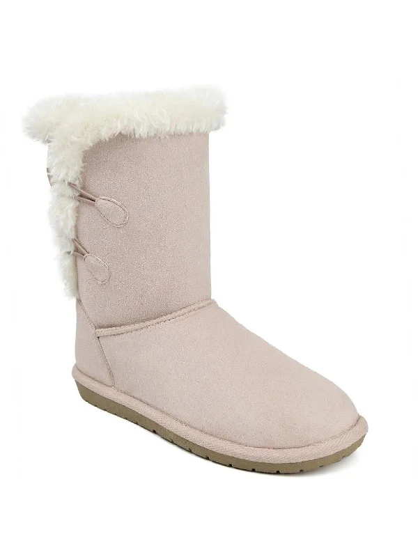 snow boots for women with faux fur trimMarty Womens Faux Suede Cold Weather Winter & Snow Boots