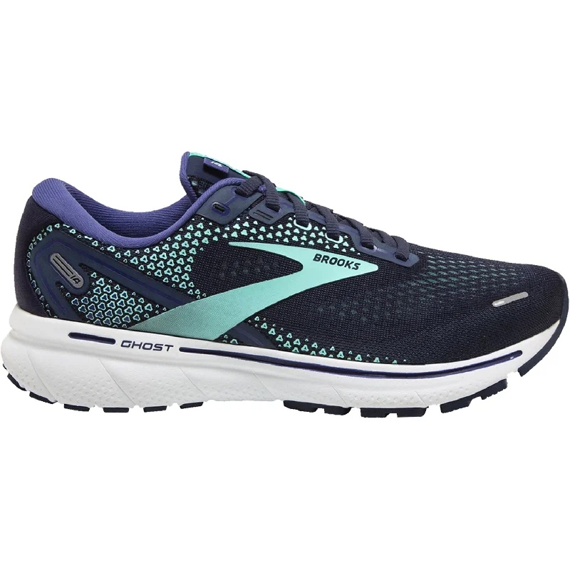 Athletic shoes for early jogs-Women's Brooks Ghost 14 Peacoat/Yucca/Navy Mesh