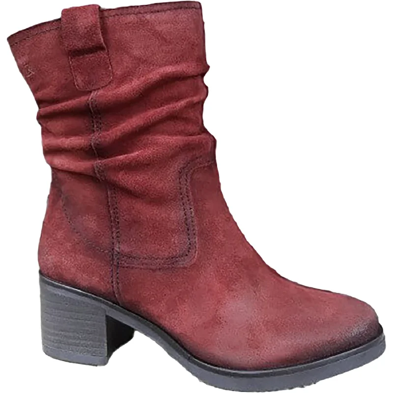 Stylish Booties for men with contrasting stitching-Women's Dorking Rox D8324 Red Leather