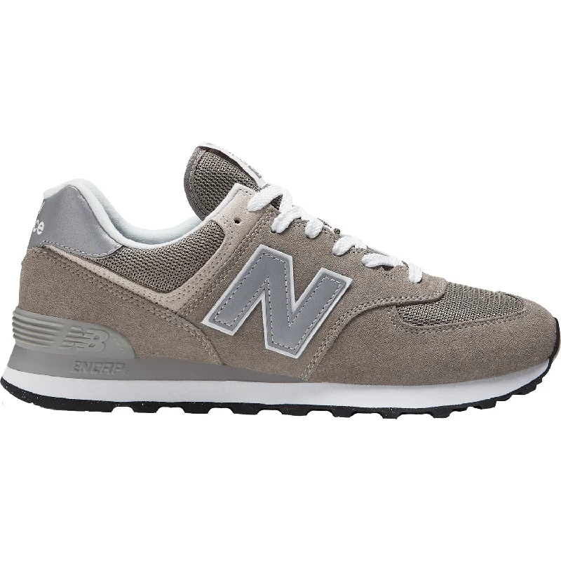 High-end athletic shoes for pros-Men's New Balance ML574EVG Grey Suede