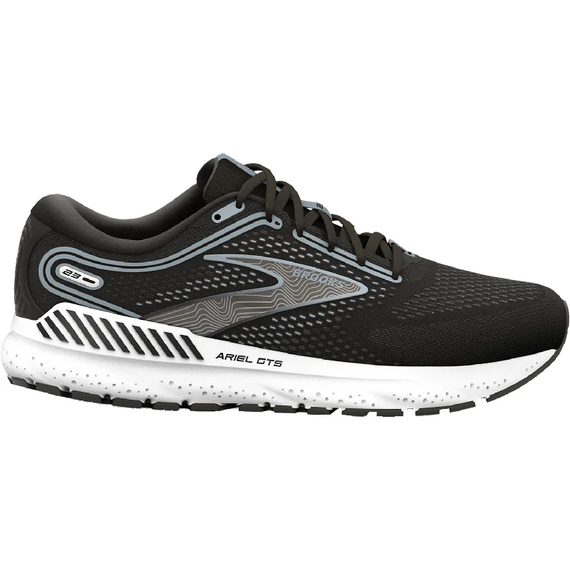 Athletic shoes with gloss heels-Women's Brooks Ariel GTS 23 Black/Grey/White Mesh