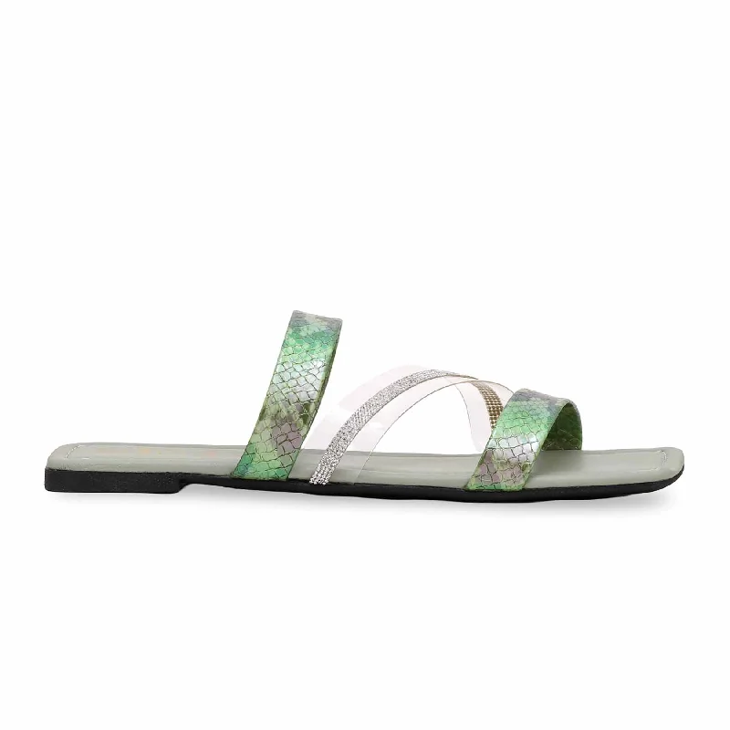 Slippers with soft appealGreen Formal Slipper FR8225