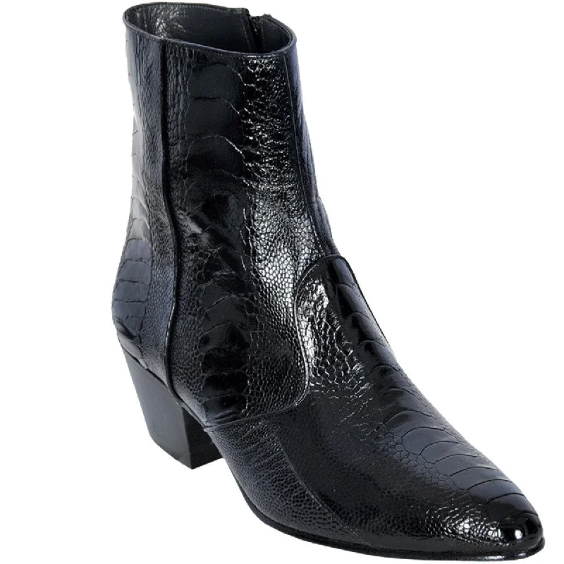 Ankle boots for long style-Men's Los Altos Ostrich Leg Ankle Boots 6305