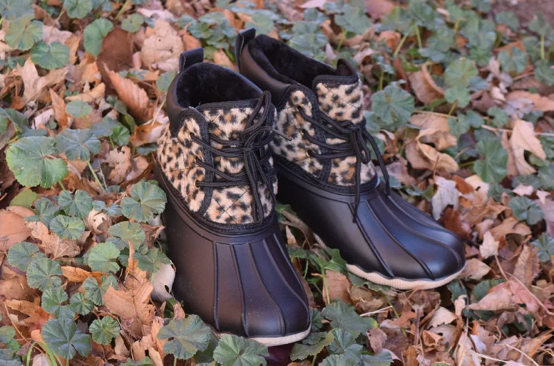 snow boots with double insulationQuack Leopard Rain/Snow Boot