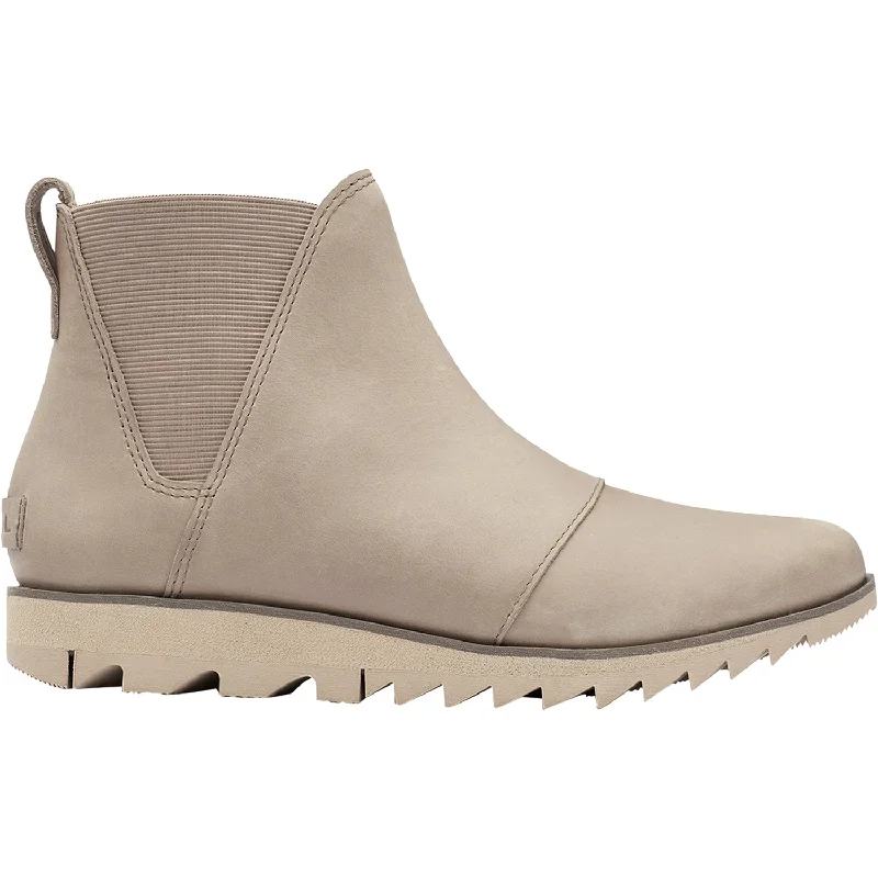 Stylish Booties for men with zipper detail-Women's Sorel Chelsea Omega Taupe Leather