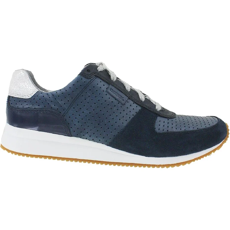 Casual shoes with tonal stitching-Women's Aetrex Daphne Navy Leather/Suede