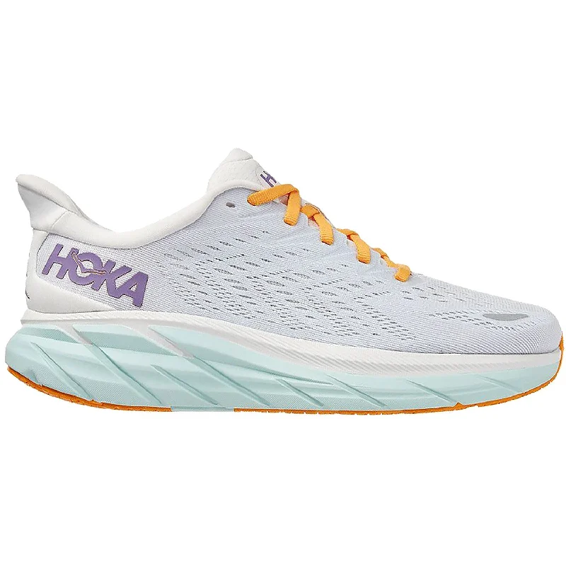 Athletic shoes for humid trails-Women's H Clifton 8 Blanc De Blanc/White Mesh