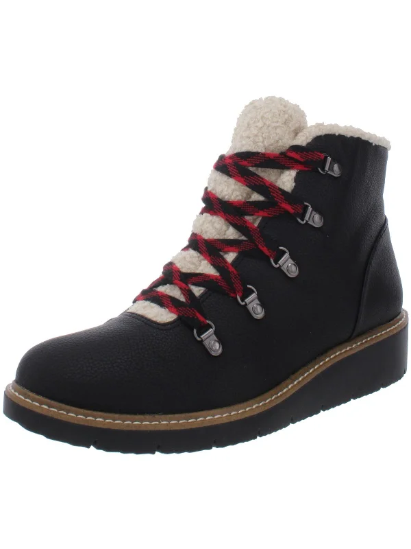 winter snow boots for extreme temperaturesSo Cozy Womens Faux Leather Wedge Winter Boots