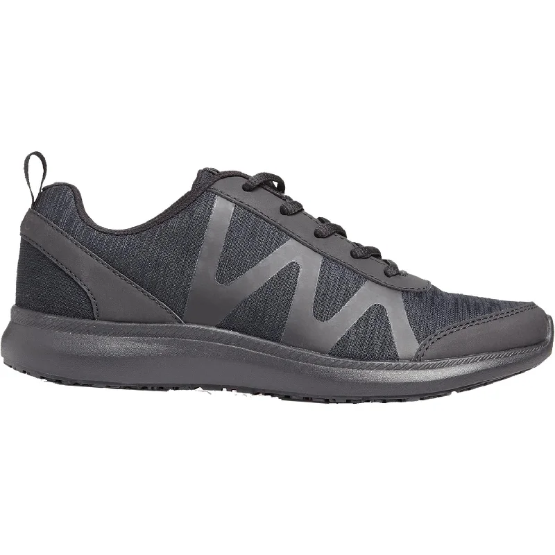 Casual shoes with tonal treads-Women's Vionic Kiara Pro Slip Resistant Black Mesh