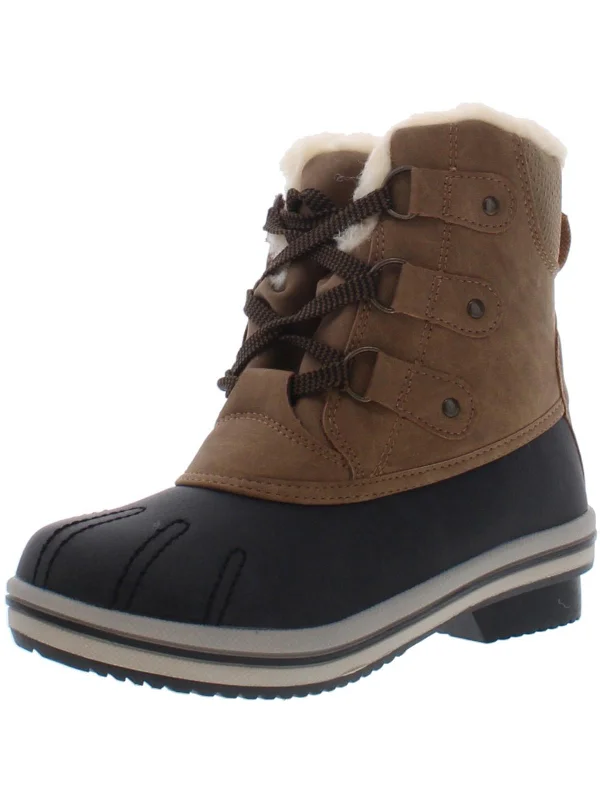 snow boots for cold weather with cozy liningGinnie Womens Duck Boot Cold Weather Winter Boots