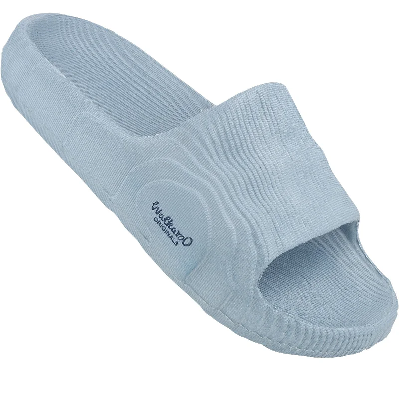 sandals with soft insoles for all-day comfort-Men's Flip Flop Sliders  - WC4269 Aqua