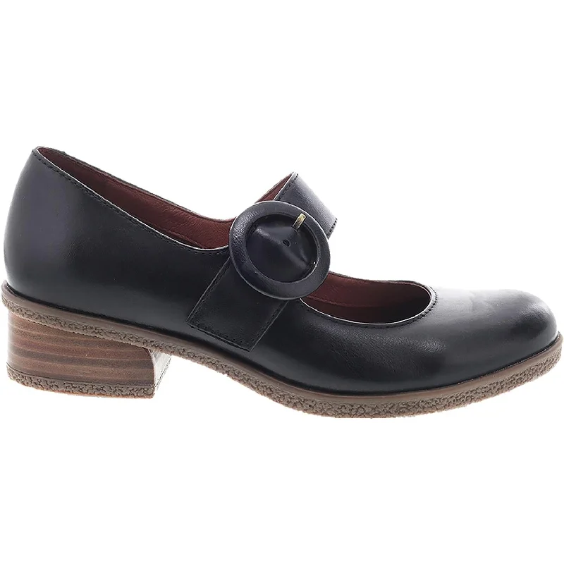 Casual shoes for casual kite flying-Women's Dansko Brandy Waterproof Black Burnished Leather