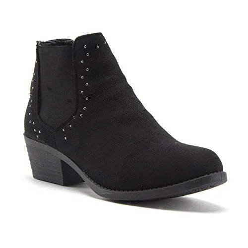 Ankle boots with clan pattern-Women's Brenda Ankle High Slip On Chelsea Booties Embellished Dress Boots